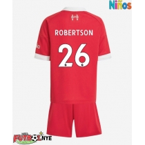 Camiseta Liverpool Andrew Robertson #26 Primera Equipación para niños 2025-26 manga corta (+ pantalones cortos)